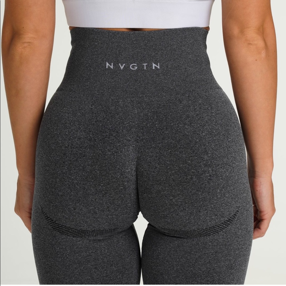 NVGTN speckled black contour leggings